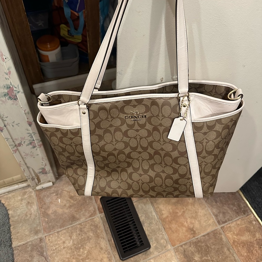 Coach Brown and Cream Women's Bag